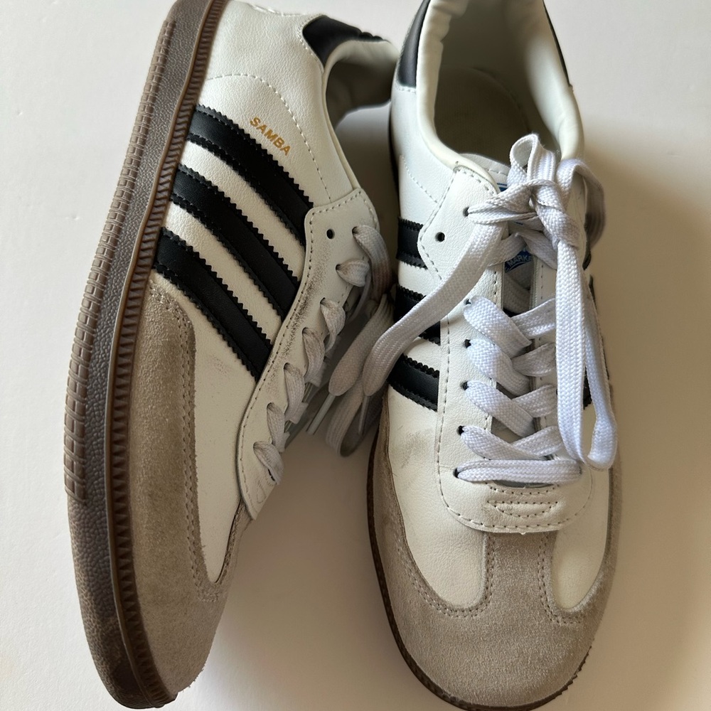 Adidas White and Black Sambas